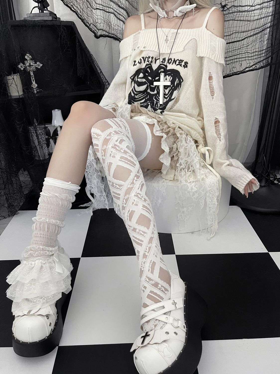 Loose Gothic Knitted Sweater image 4