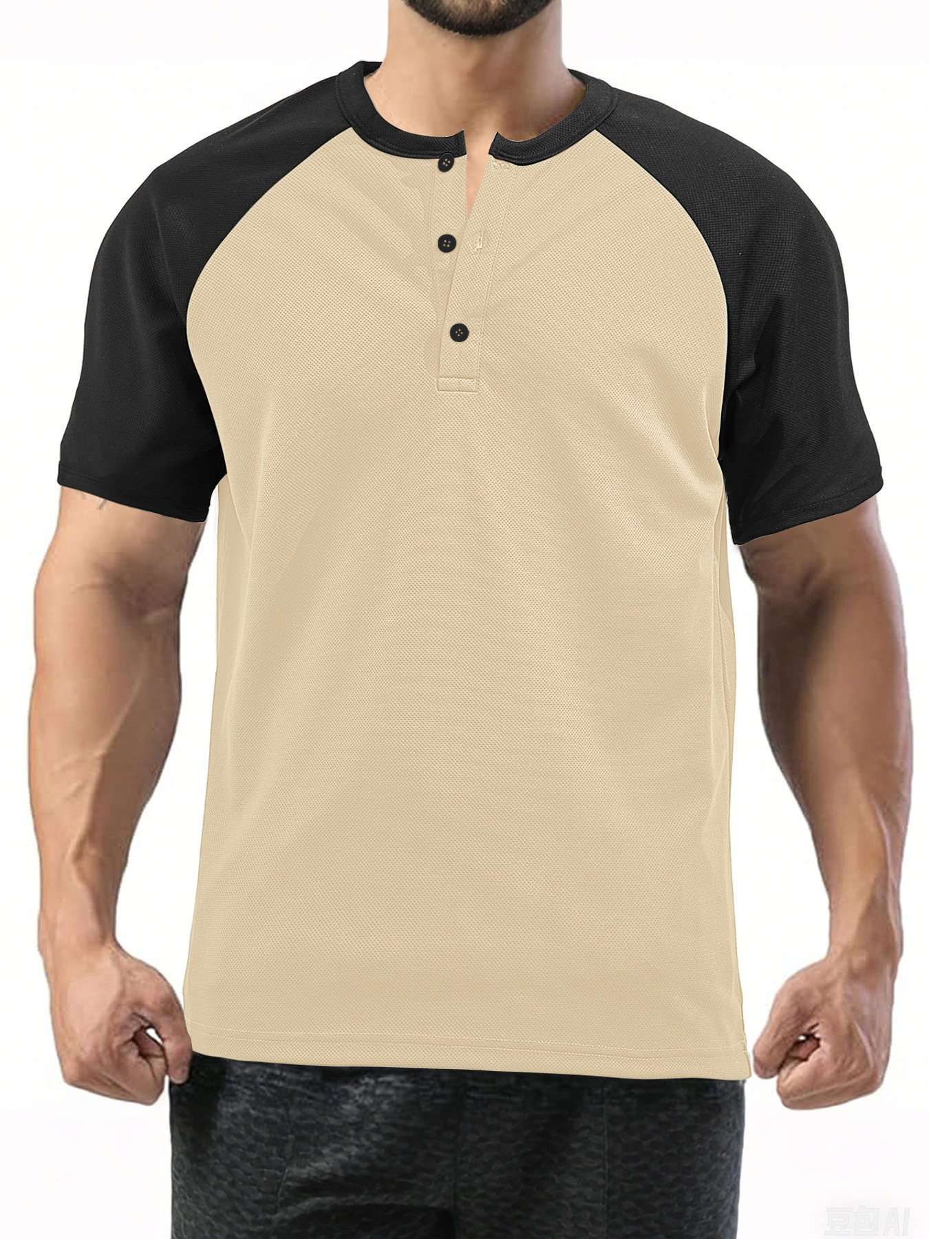 Casual Button Front Athletic T-shirt image 4