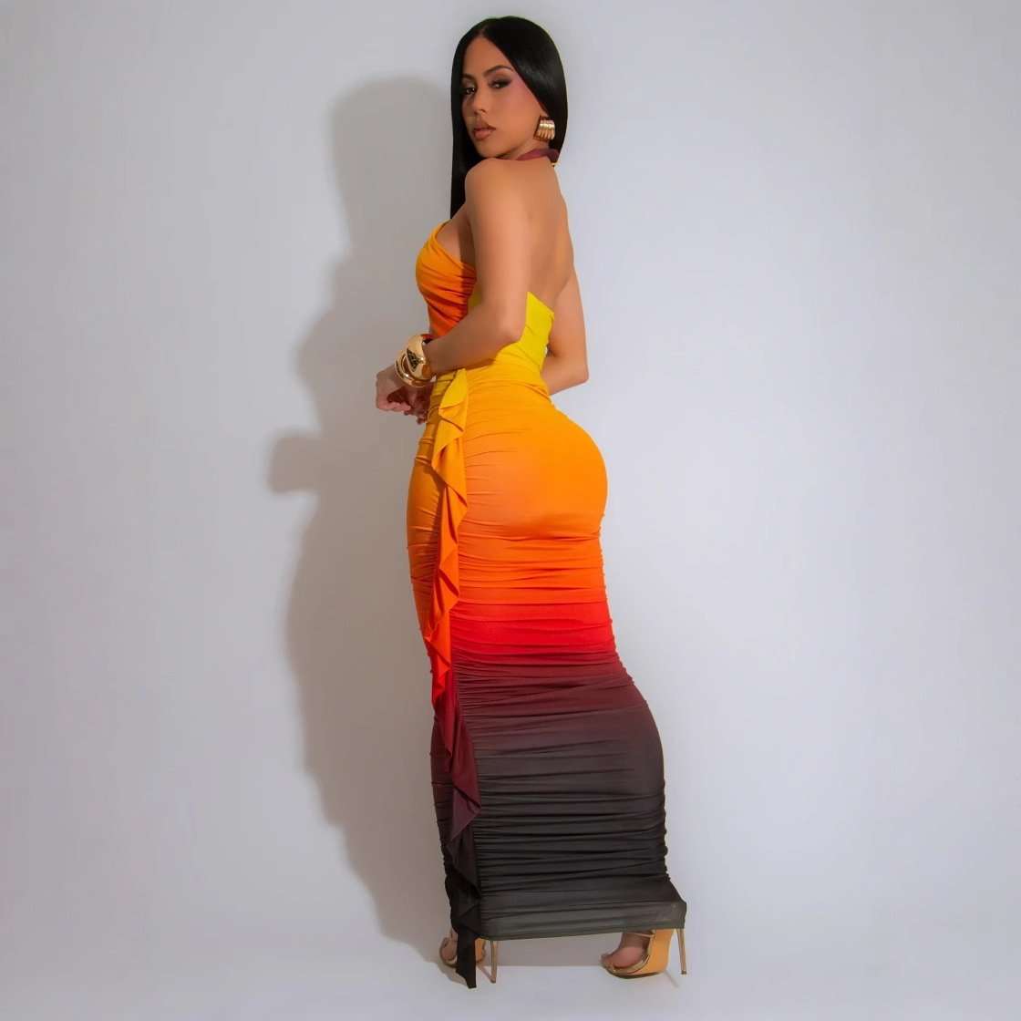 Sunset Halter Maxi Dress image 2
