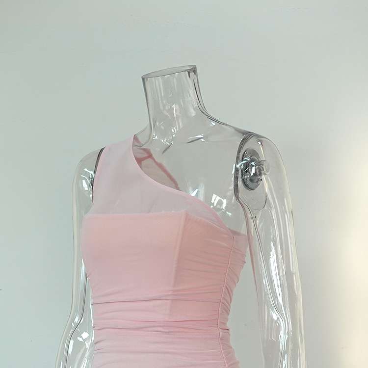 One-Shoulder Bodycon Dress with Ruffle Hem image 3