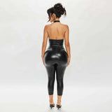 Sleek Black Fitted top & Leggings image 2