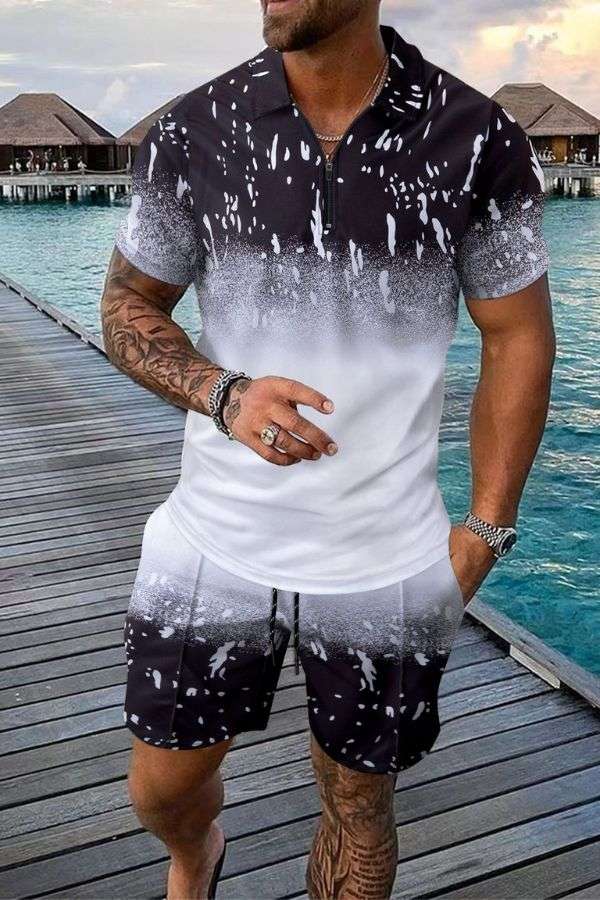 Gradient Casual Set for Men image 1