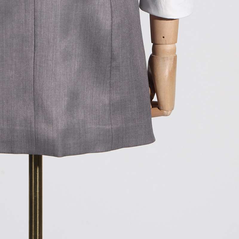 Notched Collar Long Sleeve Patchwork Blazers image 7