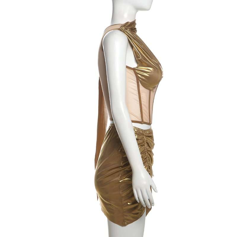 Gold Celestial Charm Corset Two Piece image 4