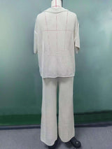 Chic White Open-Knit Beachwear Set image 5