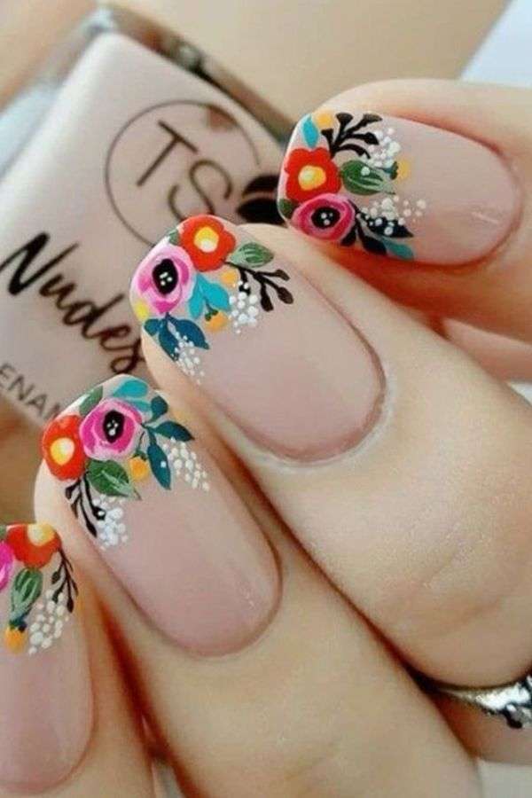 Floral Nail Art Design Kit - Free Size, Multi Red image