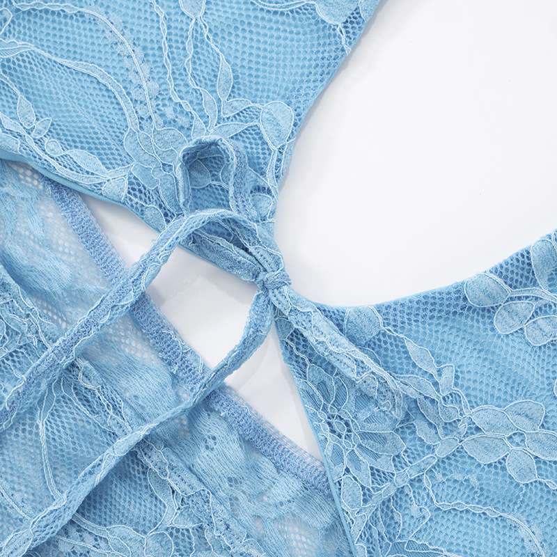 Lace Cut-Out Halter Dress image 5