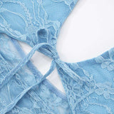 Lace Cut-Out Halter Dress image 5