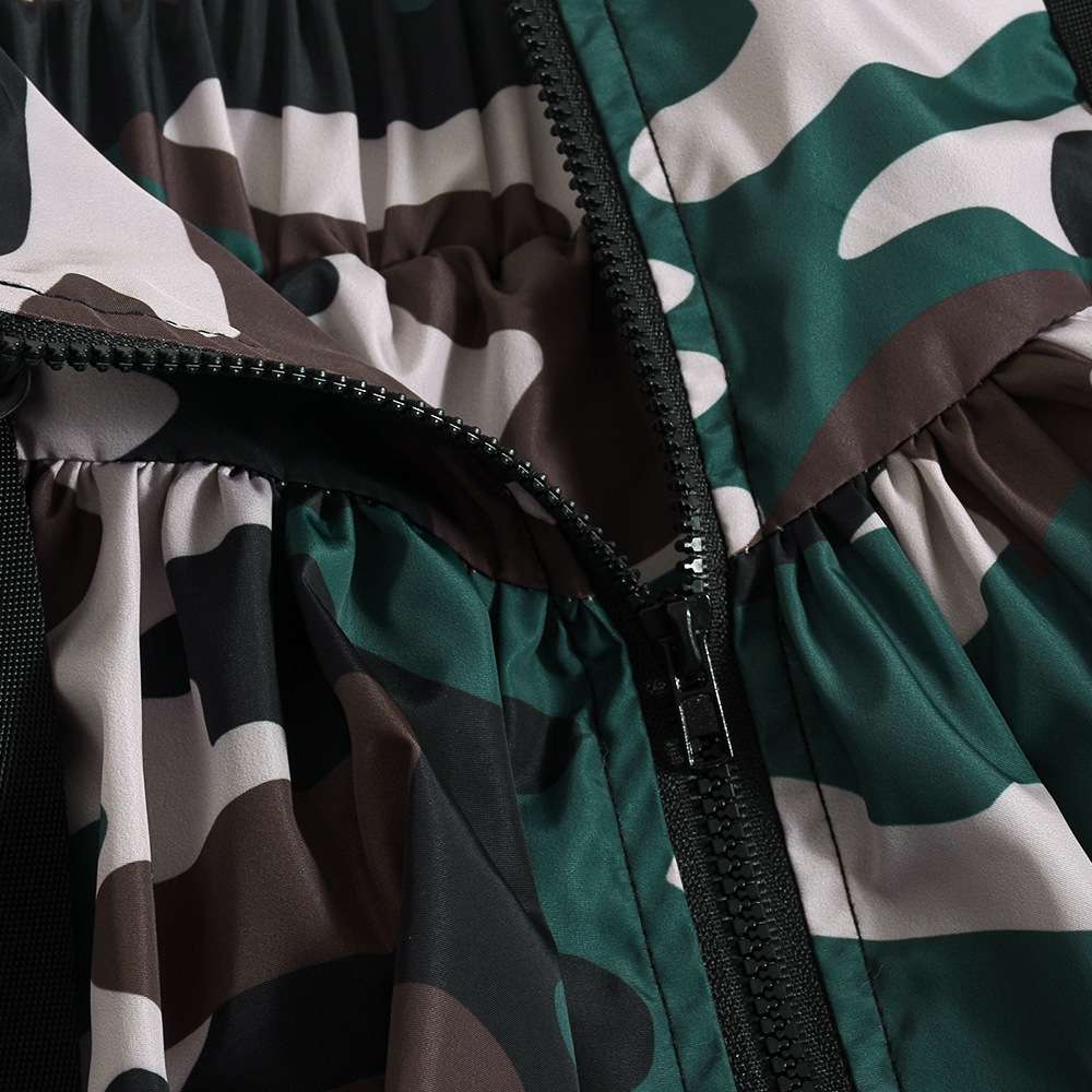 Camo Print Ruffle Short Mini Skirt image 5