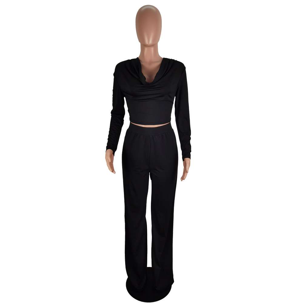 Backless V Neck Two Piece Set image 3