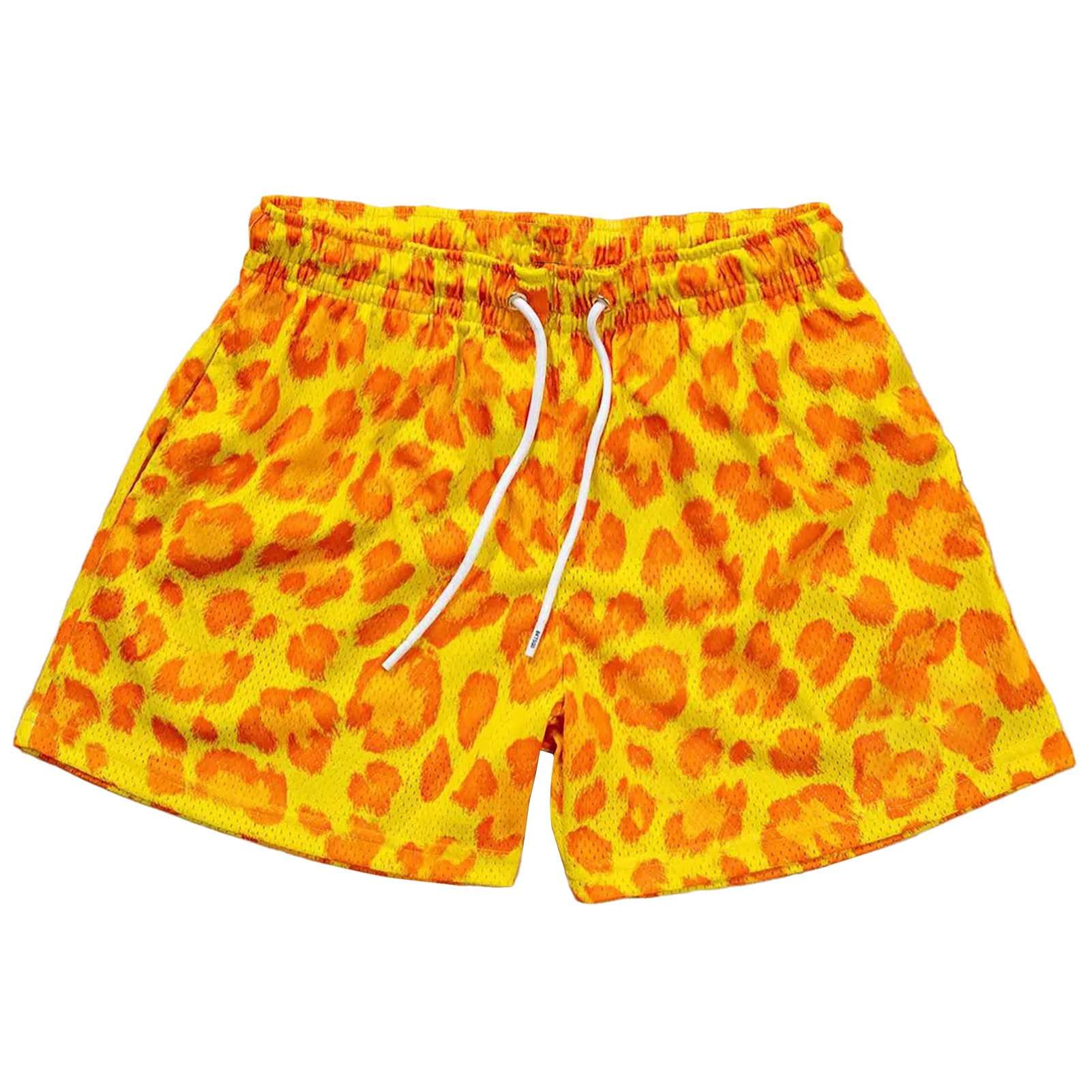 Summer Casual Print Shorts - L, Multi Yellow image