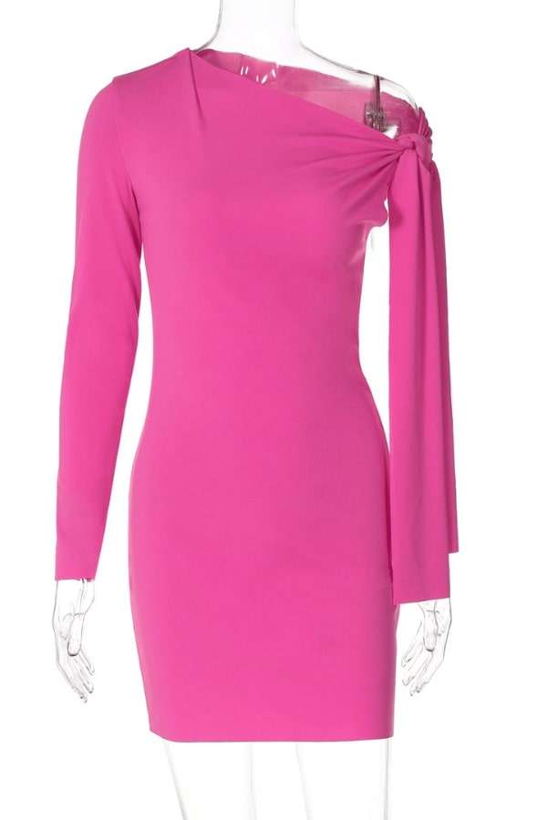 Elegant Asymmetrical Bow-Knot Dress image 6