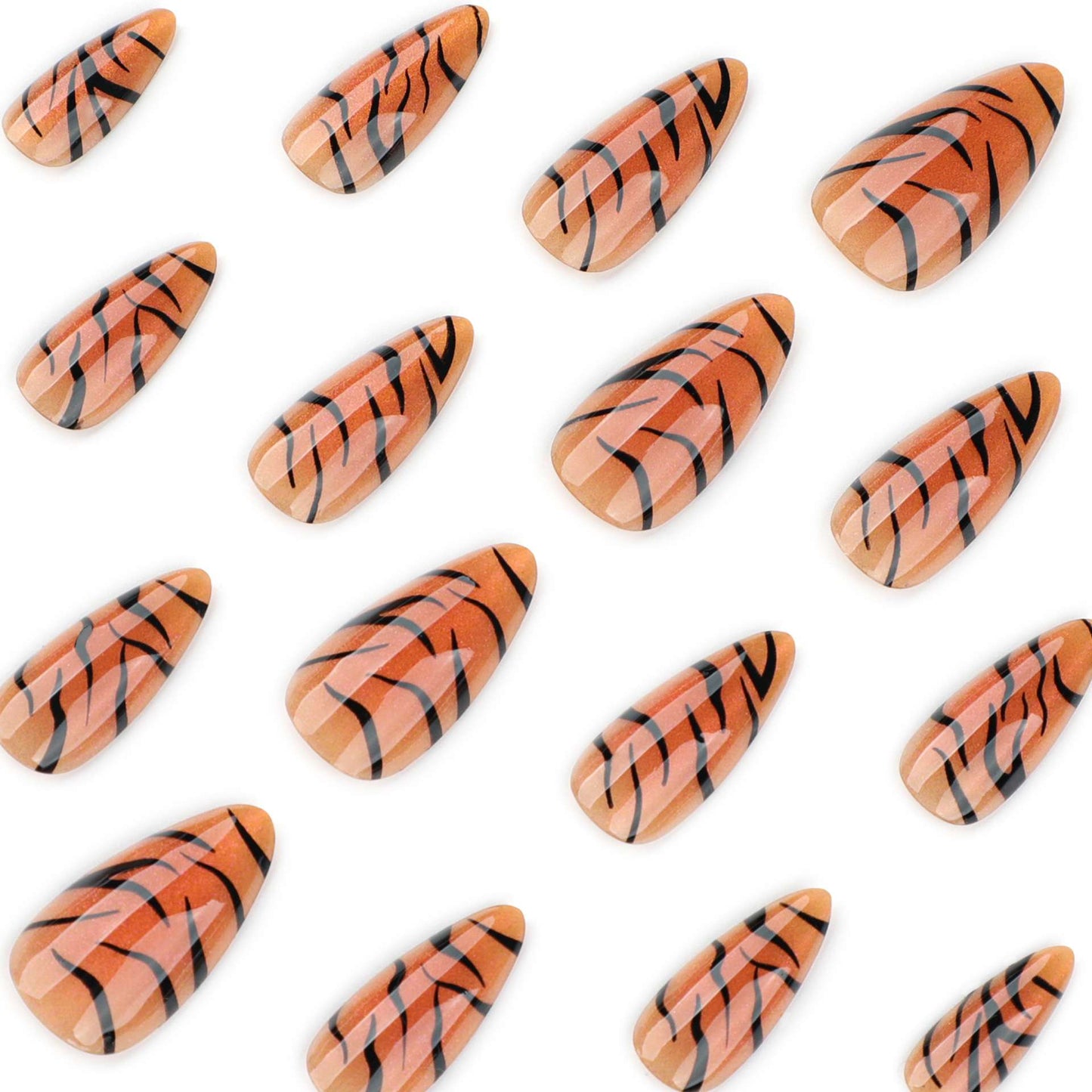 Fierce Tiger Stripes Nail Art image 3