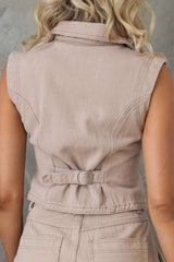 Sleeveless Jacket and Shorts Set image 5