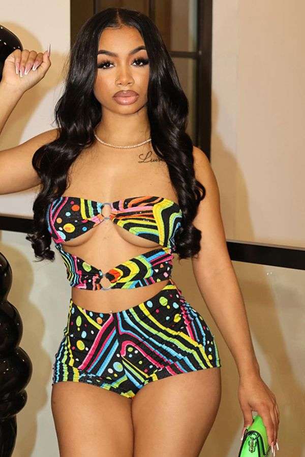 Abstract Two-Piece Swimwear Set image 0