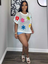 Colorful Floral Top image 6