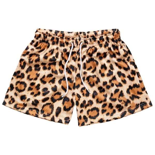 Summer Casual Print Shorts - S, Multi Brown image