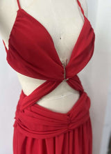 Cut-Out Maxi Dress with Gold Accent image 6