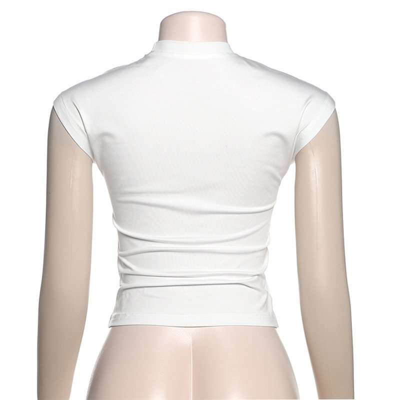 Printed Detailed Crop Top image 4
