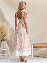 Pastel Bow Strap Midi Dress image 3