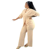 Casual 2 Piece Set - S, Beige image