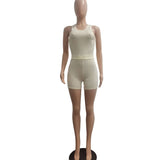 Sleeveless Ribbed Shorts Set image 5