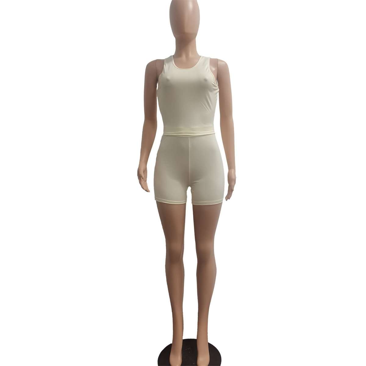 Sleeveless Ribbed Shorts Set image 5