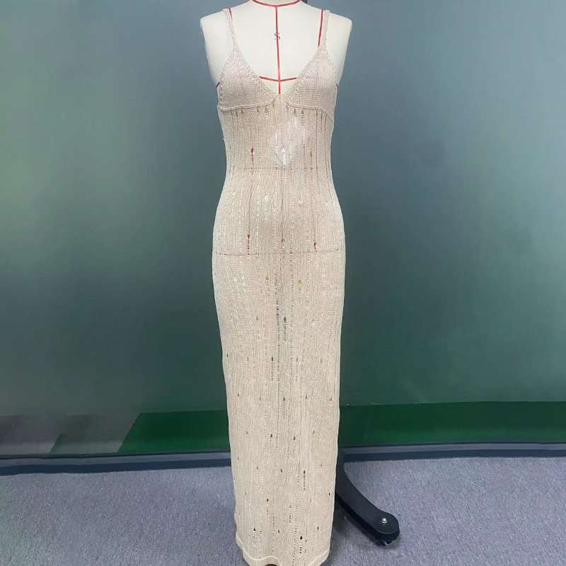 Knit Maxi Dress with Slit image 3