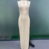 Knit Maxi Dress with Slit image 3