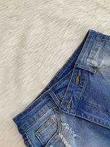 Asymmetrical Zip Bootcut Jeans image 6