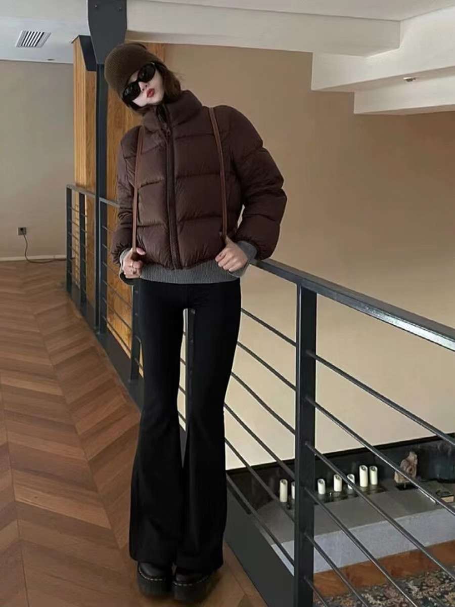 Luxe Essential Puffer  Jacket - L, Brown image