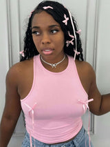 Sleeveless Top with Ribbon Details image 2