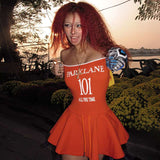 Strapless Dress with Graphic Print image 5