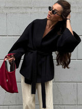 Oversized Textured Kimono-Style Jacket image 4