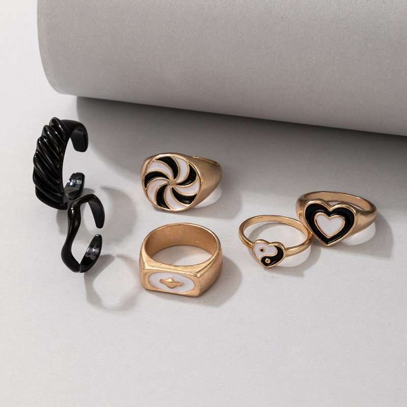 Black and White Statement Rings image 3