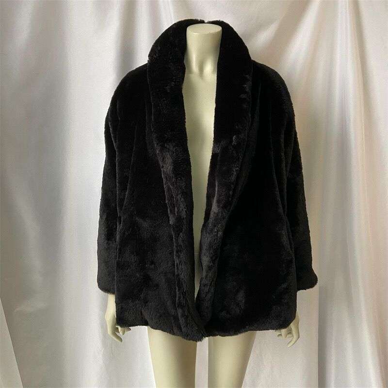 Long Sleeve Winter Lapel Collar Jacket Overcoat image 5