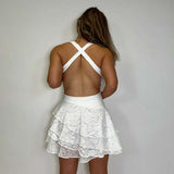 Sleeveless Dress with Lace Hem & Ruched Bodice image 4