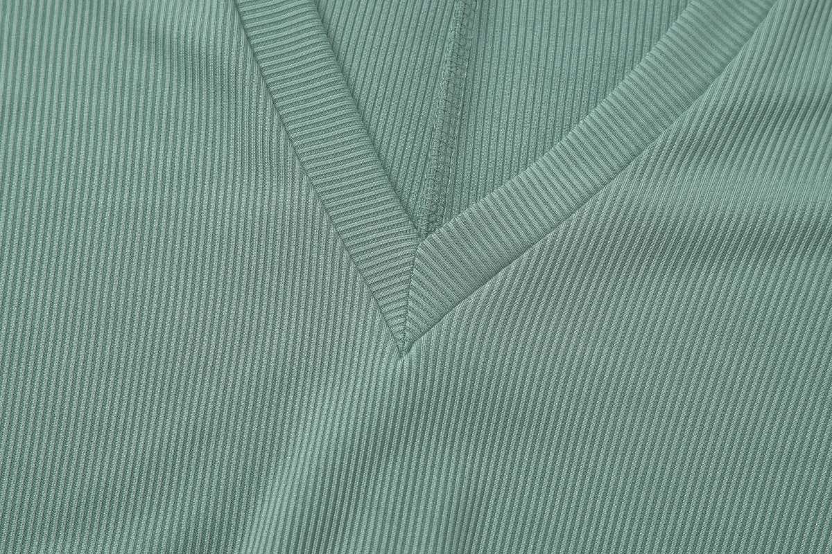 Curved Neck Seamless Slim Jumpsuit image 6