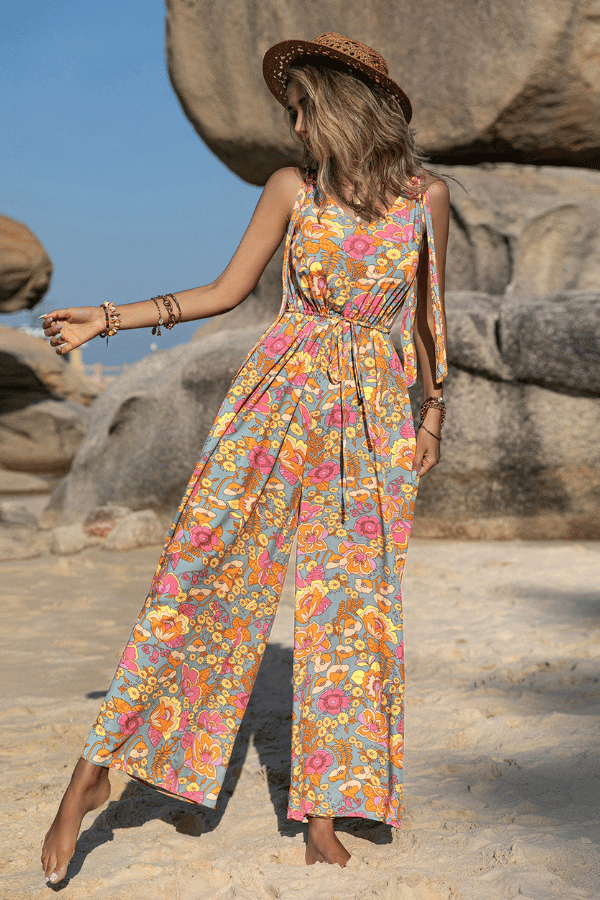 Rusttydustty 1pc Floral Print Jump Suit image 1