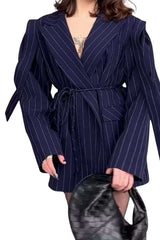 Striped Casual Blazer Jacket image 0