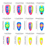 Vibrant Neon Geometric Pattern Nail Art image 5
