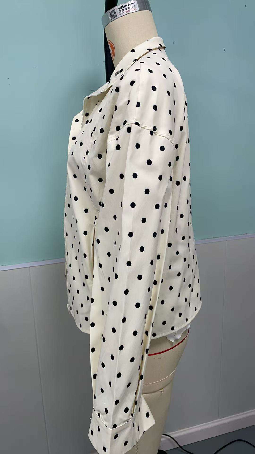 Polka Dot Windbreaker Jacket image 4