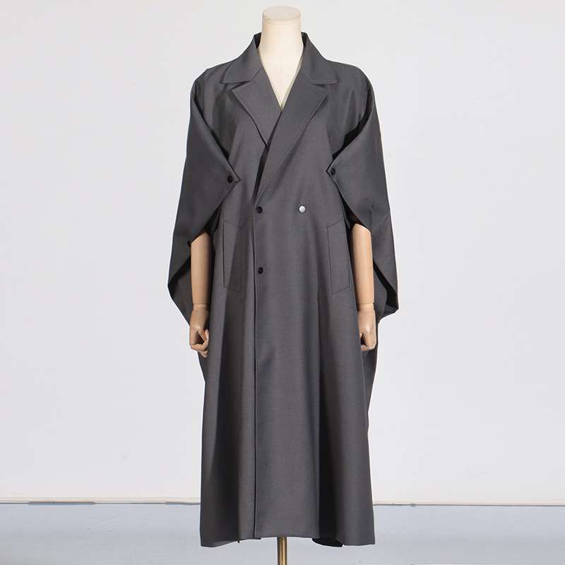 Wrap Sleeve Long Coat image 1
