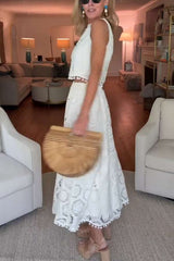 Crochet Sleeveless Two-Piece Set image 6