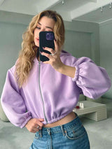 Cloud Cropped Hoodie image 4