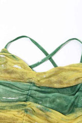 See-Through Ruffled Side Slit Sleeveless Maxi Dress image 6