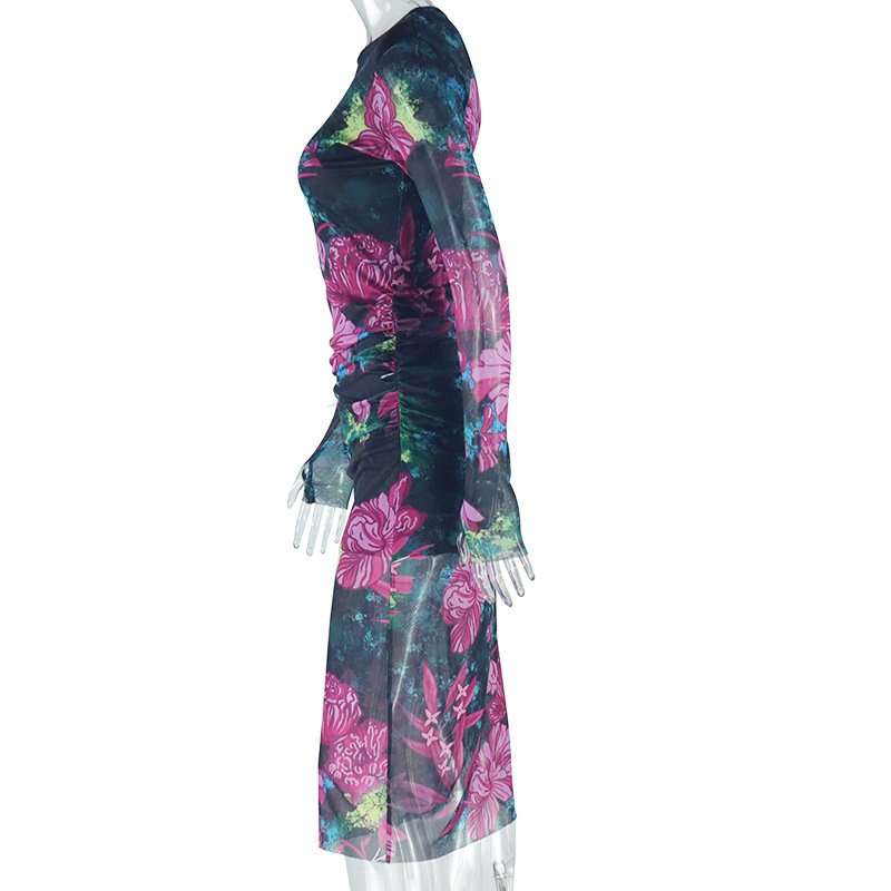 Floral Printed Bodycon Dress image 3