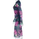 Floral Printed Bodycon Dress image 3