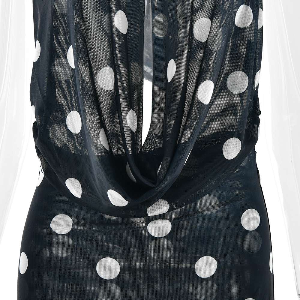 Polka Dot Sleeveless Dress with Ruffled Hem image 2