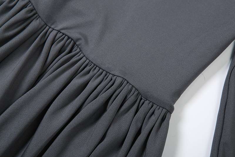 Chic Turtleneck Pleated Draped Jumpsuit image 6